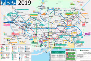 Barcelona tömegközlekedés térkép